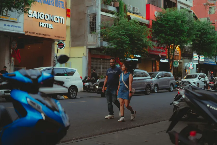 Travellers planning a trip together