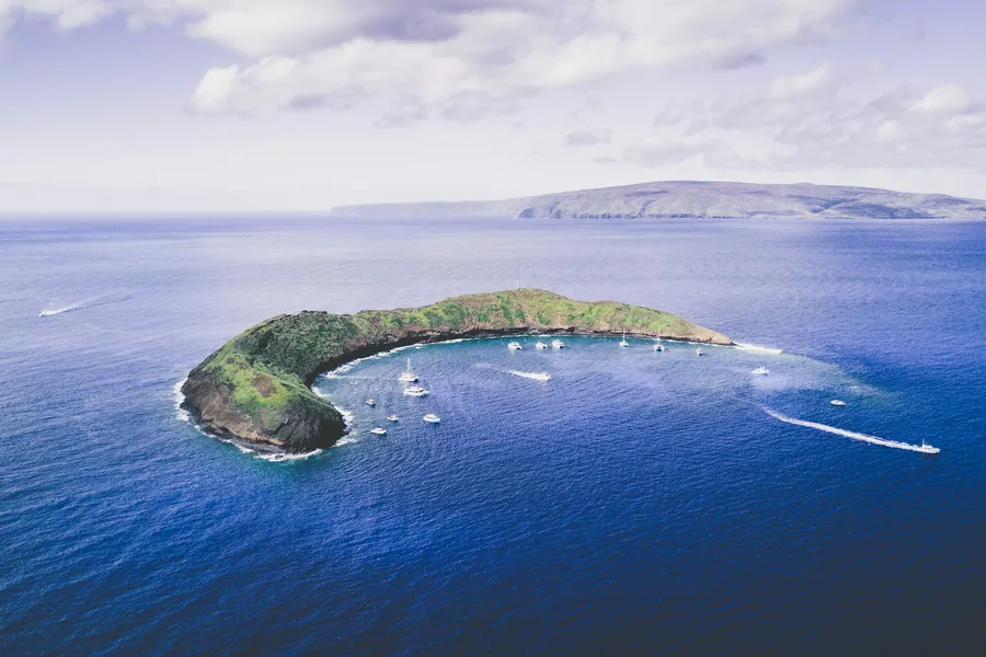 A shared island-hopping boat in the Philippines