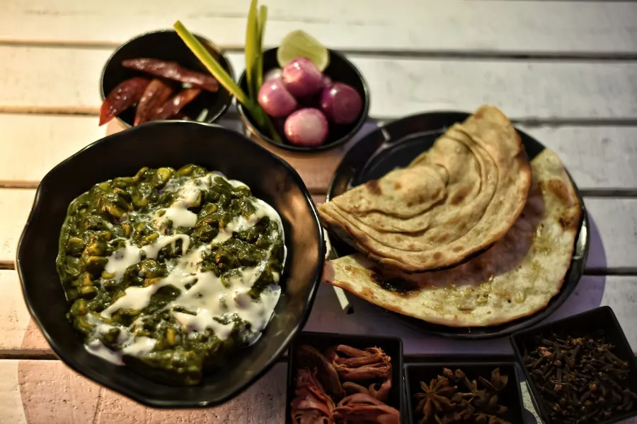 Greek souvlaki and street food spread